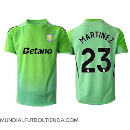 Camiseta Aston Villa Emiliano Martinez #23 Portero Segunda Equipación Replica 2025-26 mangas cortas